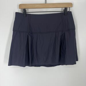 Lululemon Lost In Pace Skort Size 8 Womens Dark Purple Pleated Skirt Tennis